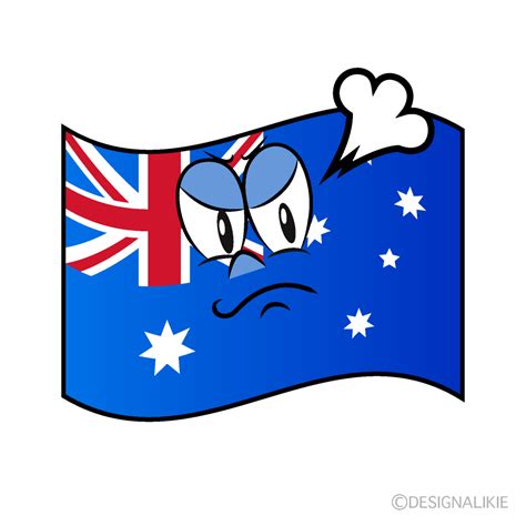 Free Angry Australian Flag Cartoon Image｜charatoon