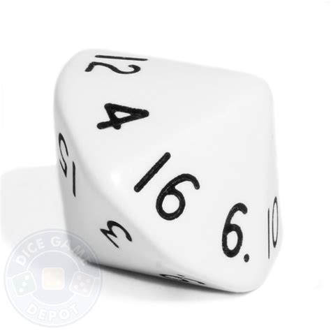 16 Sided Dice D16 White Dice Game Depot