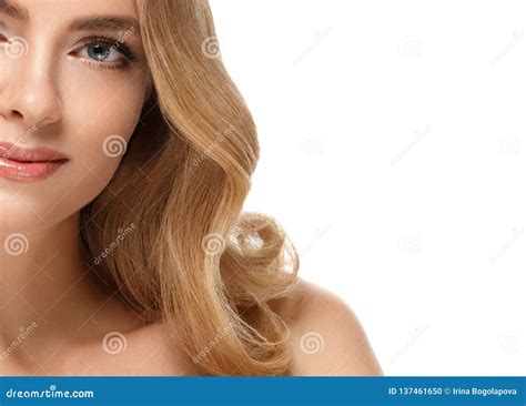 Beauty Woman Face Portrait Beautiful Spa Model Girl With Perfect Fresh Clean Skin Stock Photo