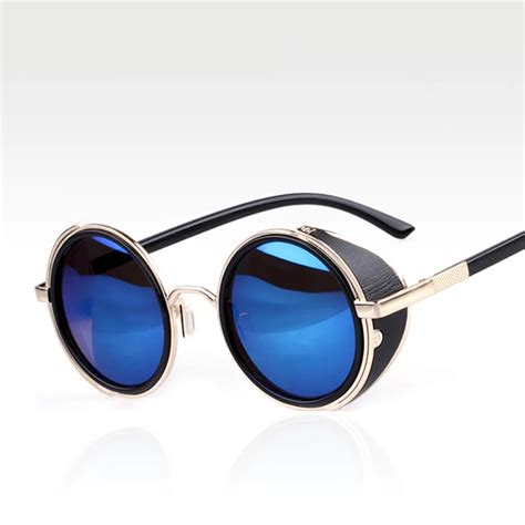 Unisex Steampunk Mens Sunglasses Women Retro Round Vintage Sun Glasses Circle Shades Goggles
