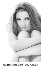 Luxury Naked Woman Sitting On White Stock Photo Shutterstock