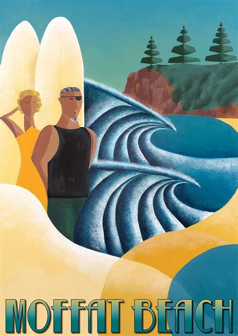 Art Deco Surf Posters With Images Surf Poster Art Deco Posters