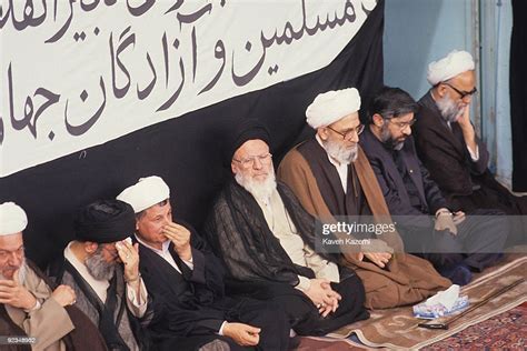 High Ranking Iranian Clerics At A Memorial Service For Ayatollah