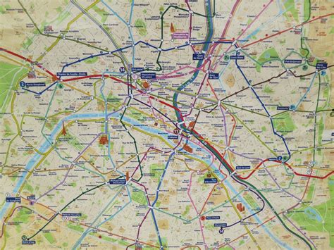 Metro Rer Map Paris France