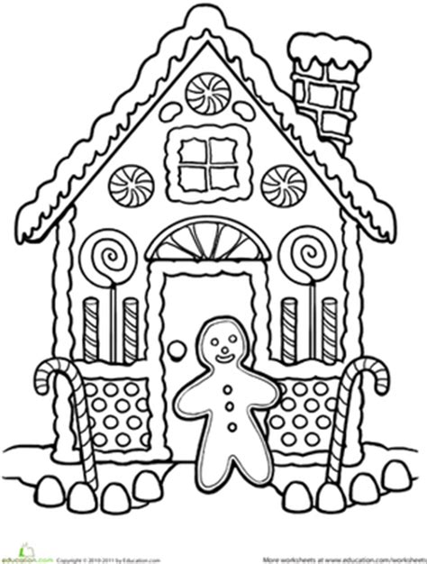 Gingerbread house coloring page print or file pdf: Christmas Coloring Pages Gingerbread House at GetColorings ...