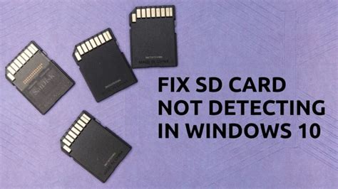 Fix Sd Card Not Detecting In Windows 10 Technoresult