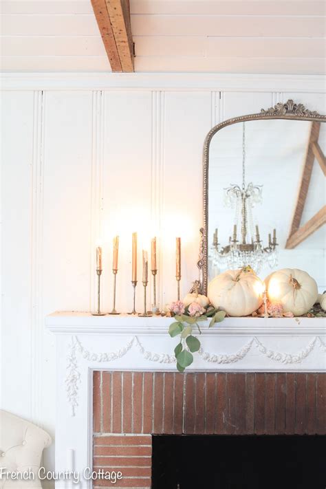 Just 3 Things For A Romantic Autumn Fireplace Mantel Styling French