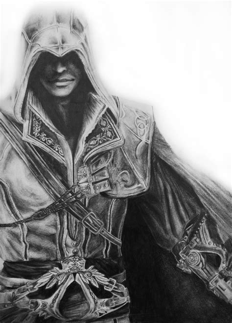 Assassins Creed Ezio Drawing By Keshavsart On Deviantart Assassins Creed Assassin Creed
