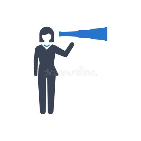 Business Vision Icon Stock Vector Illustration Of Spyglass 184250096