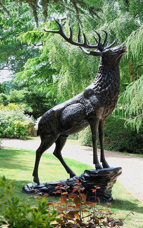 Extra Large Deer Stag Garden Statue Homemydesign
