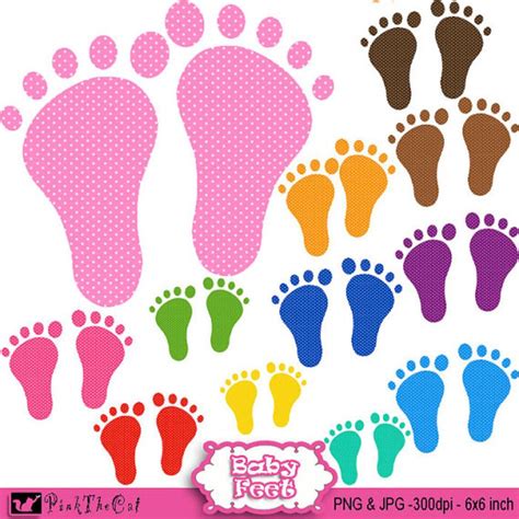 Colorful Baby Footprints Free Image Download