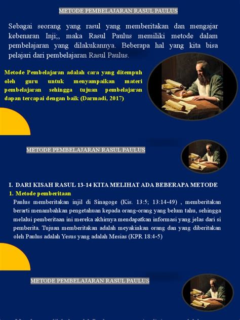 Metode Pembelajaran Rasul Paulus Tugas Terstruktur Pdf