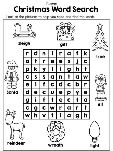 Easy Word Search Puzzles Christmas K5 Worksheets Christmas