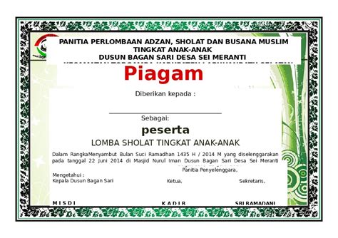 Maybe you would like to learn more about one of these? Download PDF - Contoh Piagam Penghargaan z06wkpj4xyqx
