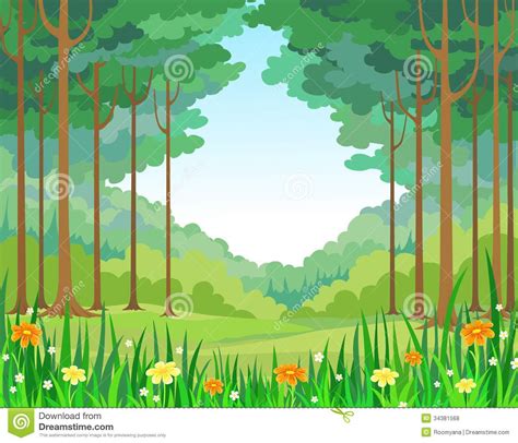 Vector Background Forest Royalty Free Stock Photos - Image: 34381568