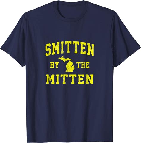 Michigan T Shirt Vintage Sports Smitten By The Mitten Tee