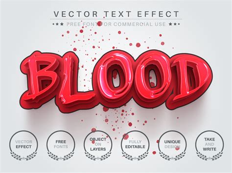 Blood Editable Text Effect Font Style Uplabs