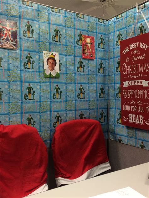 5 out of 5 stars. Cubicle Christmas decoration, movie corner, Elf ...
