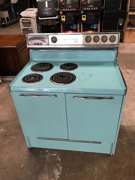 Vintage S Teal Frigidaire Electric Stove Oven Great Condition