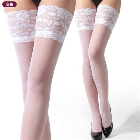 godier top quality 2pairs women s lace stockings hosiery silicone non slip stay up thigh high