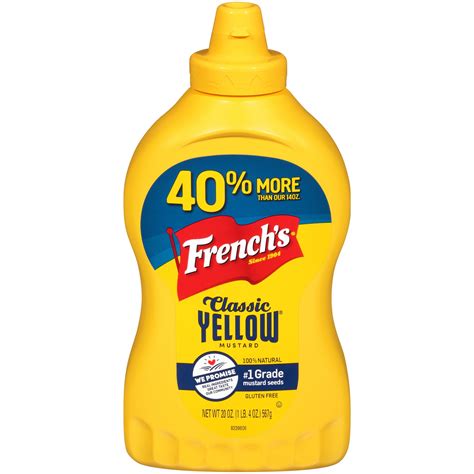 Frenchs Classic Yellow Mustard No Artificial Colors 20 Oz Walmart