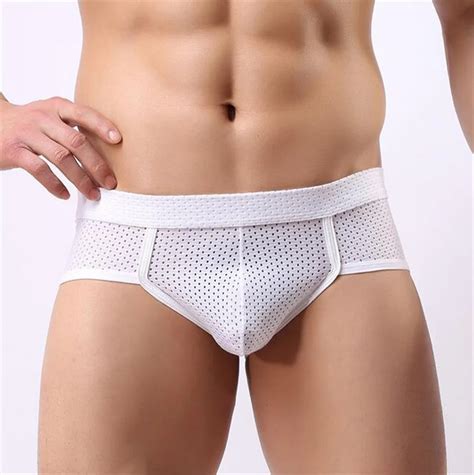Super Cool Mens Ice Silk Panties Mans Shorts Briefs Comfortable Breathable Underwear Men High