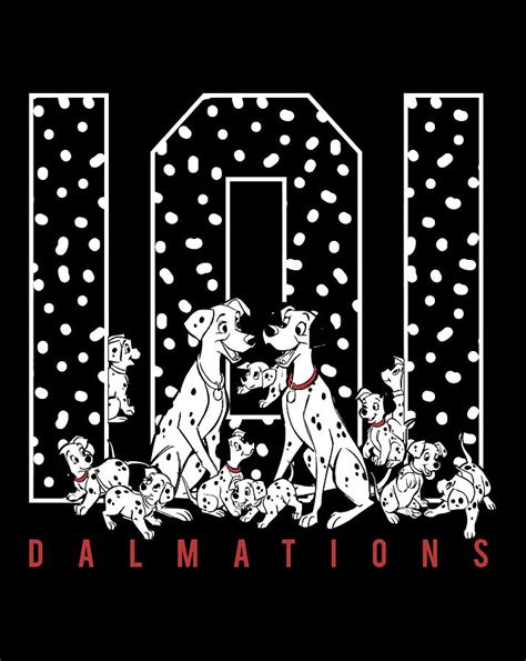 Disney 101 Dalmatians Group Shot Big Logo Digital Art By Xuan Tien Luong
