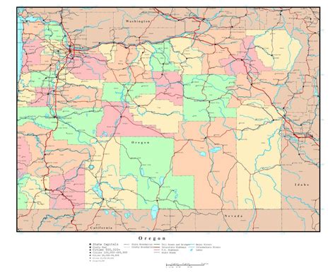 Maps Of Oregon Collection Of Maps Of Oregon State Usa Maps Of The