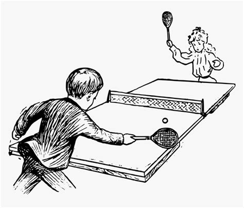 Ping Pong Clipart Black And White Cross