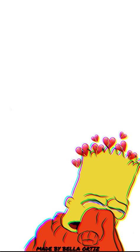 1080x1080 Sad Heart Bart Lisa Simpsons Sad Wallpapers On Wallpaperdog