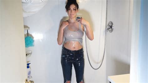 Custom Fetish Shoots Mj Gets Her Clothes Wet In The Shower Mp4 1920x1080