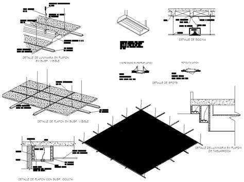 Detail Lights In Suspended Ceilings Layout File Cadbull