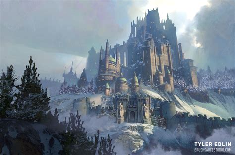 Artstation Frozen Stronghold Tyler Edlin Fantasy Castle Fantasy