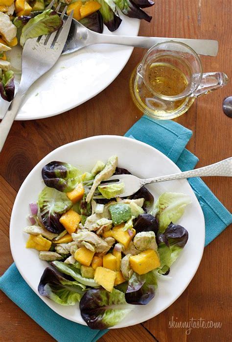 Season the chicken strips with salt and pepper. Grilled Chicken Avocado and Mango Salad | Recipe | Savory ...