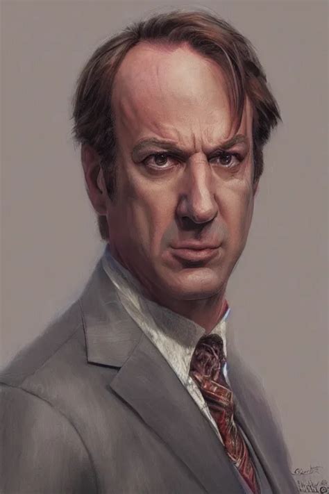 Saul Goodman Closeup Character Portrait Art By Donato Stable