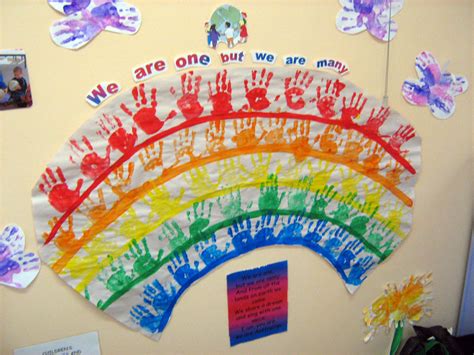 Handprint Rainbow Lesson Plan Multicultural Art And Craft