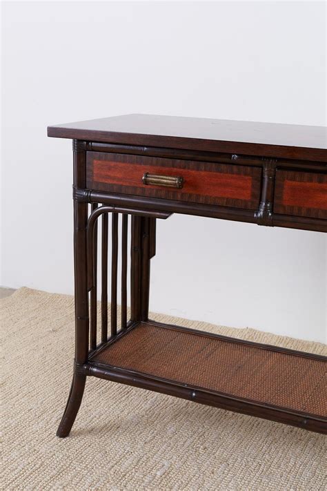 Shop wayfair for all the best wicker & rattan console tables. Palecek Organic Modern Bamboo Rattan Raffia Console Table ...