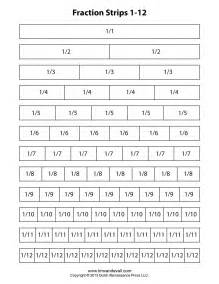 Fraction Strips Tims Printables