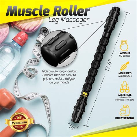 Muscle Roller Leg Massager Best Massage Roller Stick For Athletes Deep Tissue Trigger