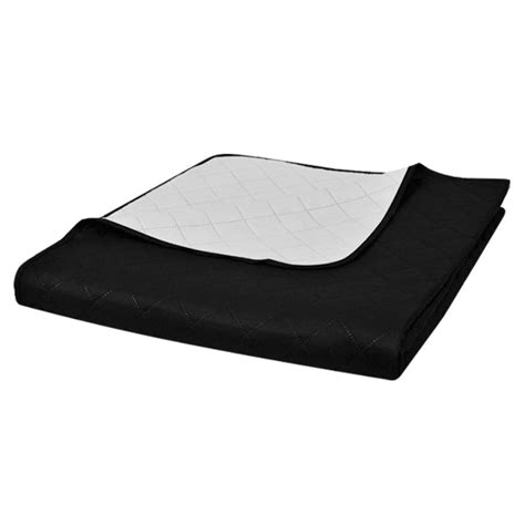 Die bettüberwurf steppdecke aus 100% polyester. Zweiseitige Steppdecke Bettüberwurf Tagesdecke Schwarz/Weiß 220x240cm - Urban Lifestyle