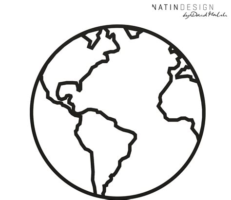 Download Wallwood Lettering Globe Glazed Earth Outline Drawing Png