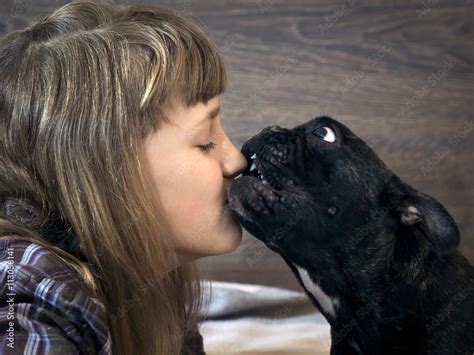 Kiss The Girl And The Dog Friendship Love Dogs And A Teenager The