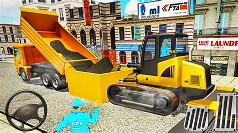 Construction Vehicles Excavator Simulator 2018 City Road Real Builder