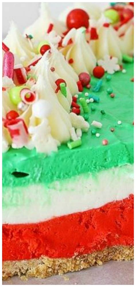 No Bake Christmas Cheesecake ~ So Festive Creamy And Delicious