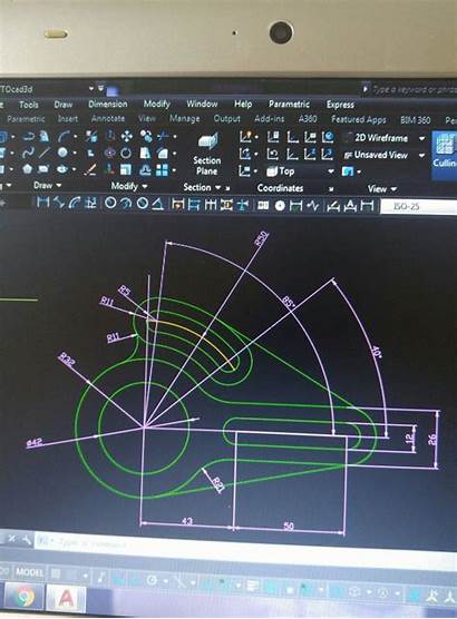 Autocad Drawing Drawings Exercises 2d