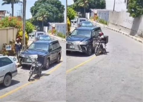 Viral Video Cctv Captures Delivery Man Stealing Side Mirrors Of An Suv