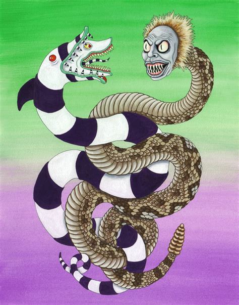 Beetlejuice Snake Tattoo