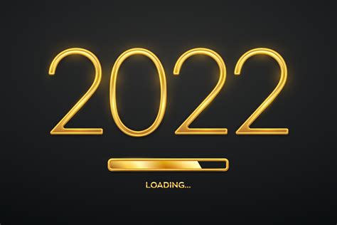 Gelukkig Nieuw 2022 Jaar Gouden Metallic Luxe Nummers 2022 Met Gouden