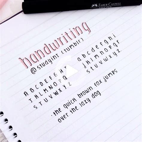 Studyint “ ̗̀handwriting Sample ̖́ ” Tipos De Letras Abecedario