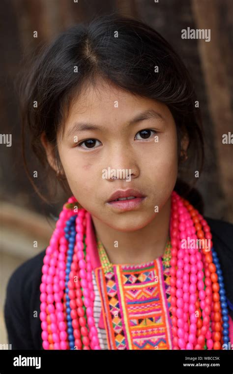 Akha Girl At New Year Ceremony Near Phongsaly Laos The Ethnic